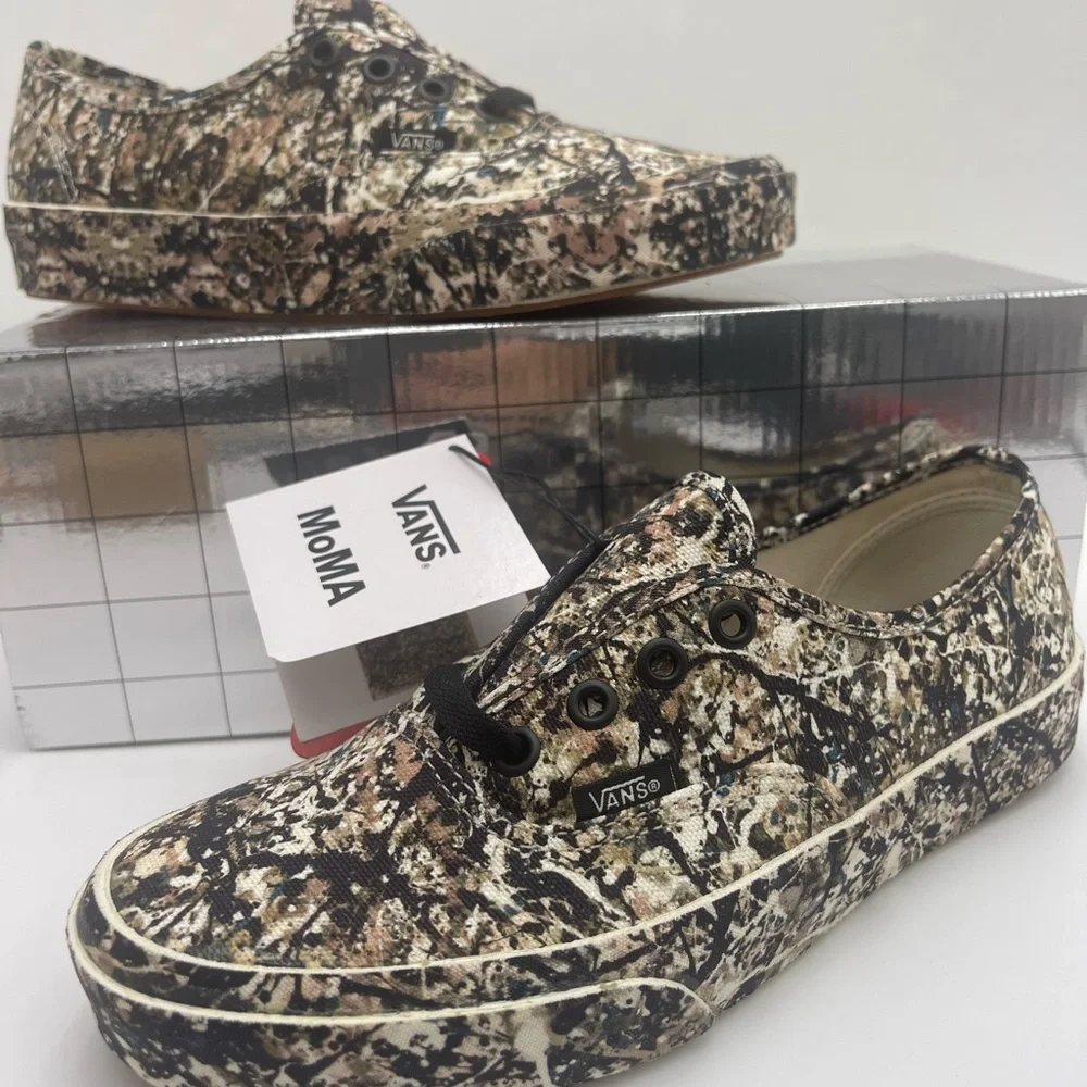 Vans Men’s Authentc Jackson Pollock Sneaker VN0A2Z5|18K MoMA Artistic Camouflage